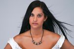 Portrait of model wearing jewellery
