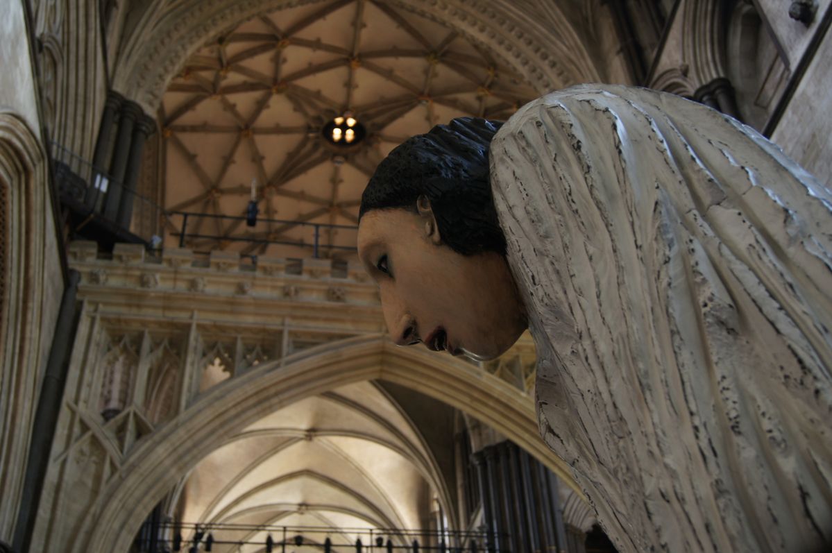 The longest journey sculpture in salisbury Cathedral
