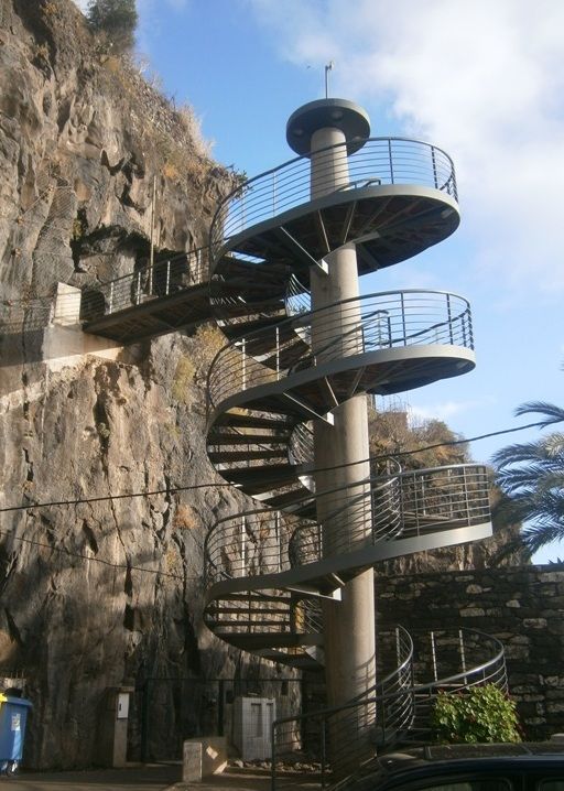 PORTUGAL - public stairs, Calheta, Madeira Island