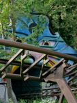 One of the roller coasters in the abandoned Spreepark in Berlin.