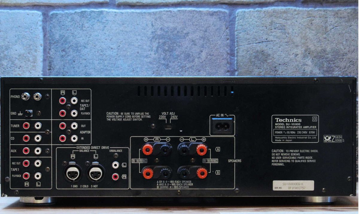 Connessioni Amplificatore SU-VX800 Technics