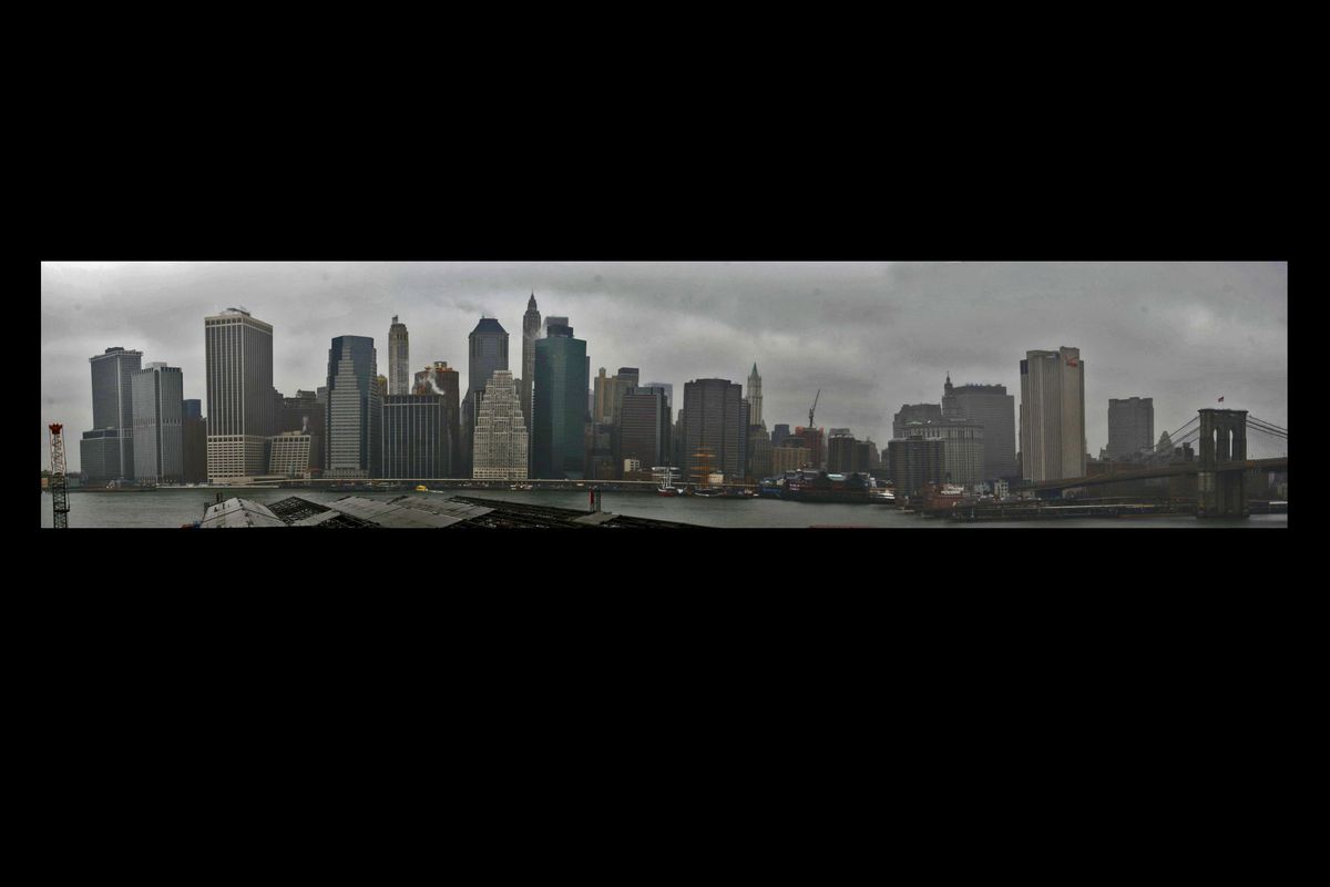 Panoramica de Nueva York , un dia de lluvia